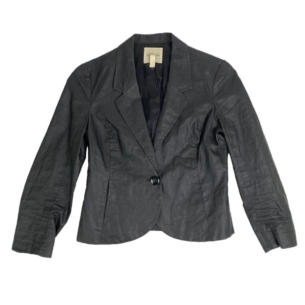 Silence + Noise Faux Leather Blazer Jacket XS